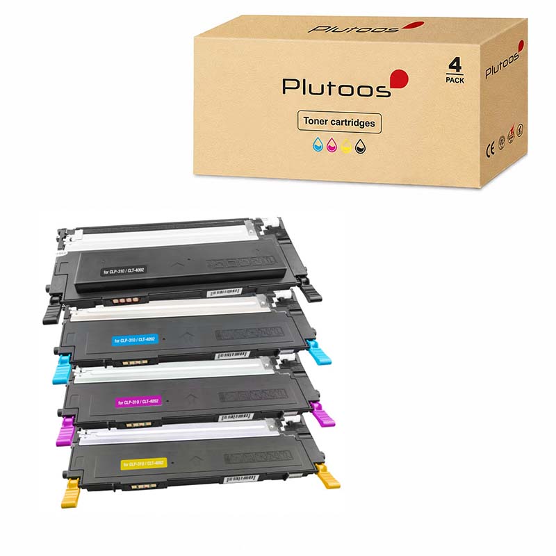 Plutoos CLT-4092 Multipack – Compatibile con Samsung CLT4092 Samsung CLT-K4092S CLT-C4092S CLT-M4092S CLT-Y4092S set da 4 BK+C+M+Y 4500 pagine totale
