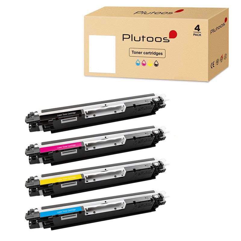 Plutoos 126A Multipack – Kompatibel mit HP 126A, HP CE310A CE311A CE313A CE312A, 4er-Set BCMY, 4200 Seiten gesamt