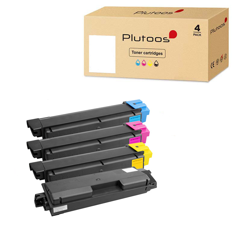 Plutoos TK-590 Multipack – Compatible with Kyocera TK-590, Kyocera TK-590K TK-590C TK-590M TK-590Y, 4-pack BCMY, 30000 total pages