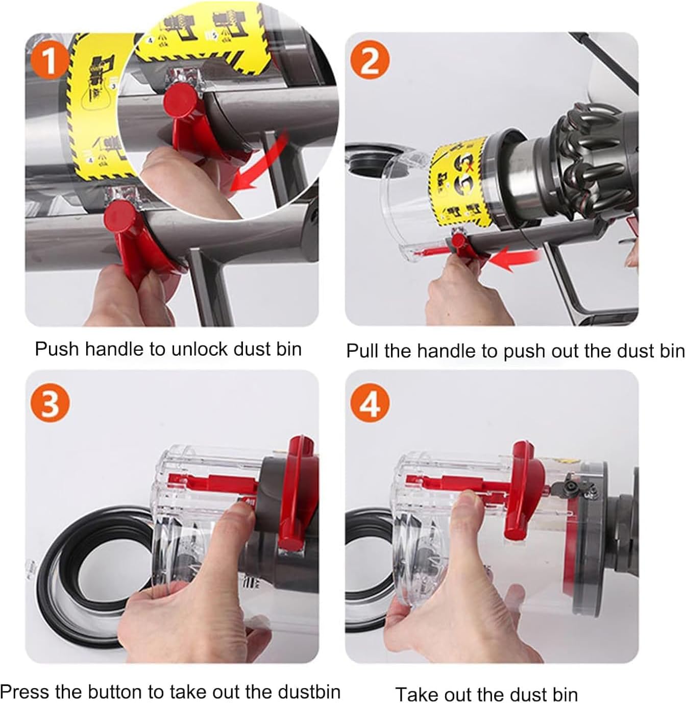 Plutoos Staubbehälter für Dyson V11 V15 SV14 SV15 SV22 – mit Dichtungsring, ersetzt 970013-02/-03
