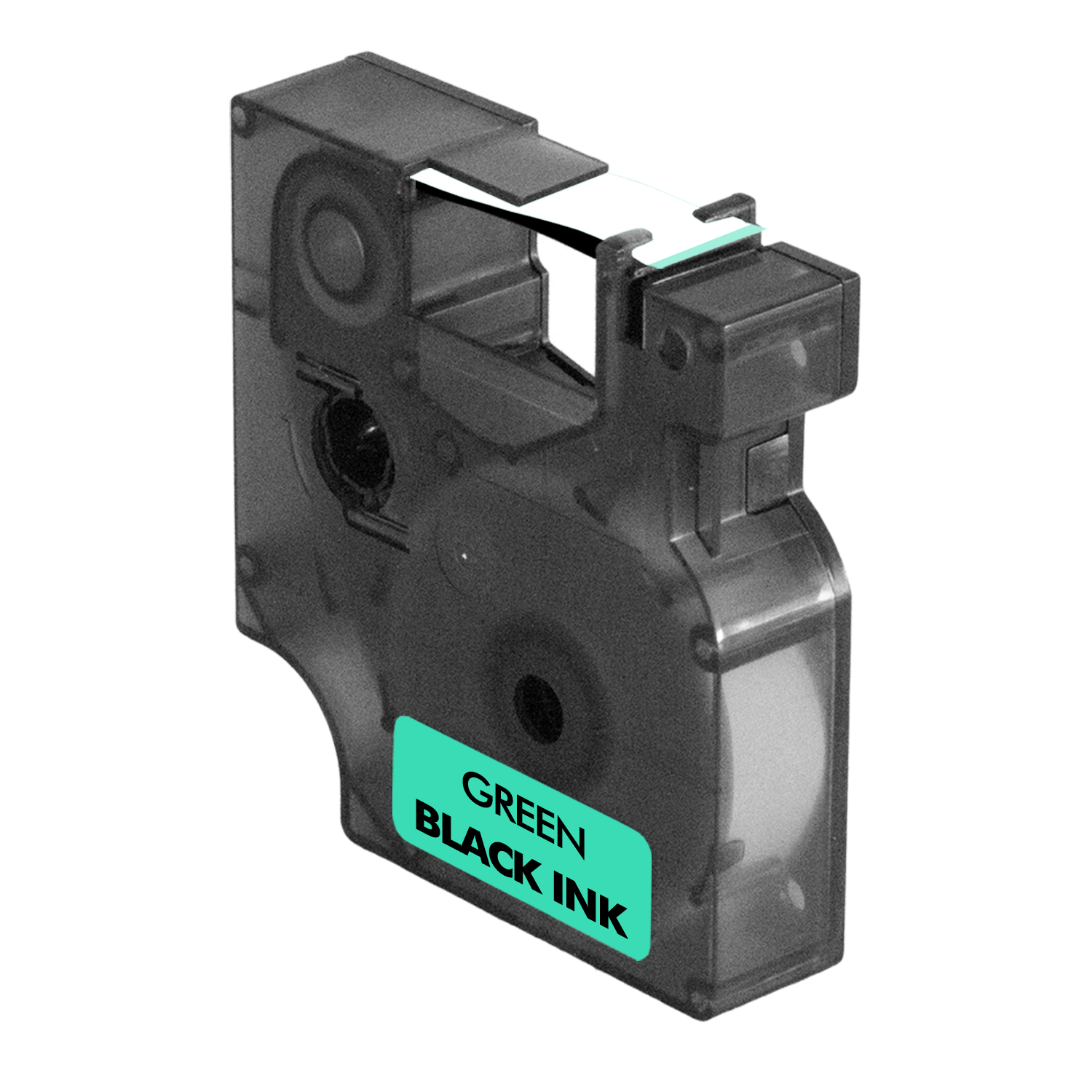 Dymo 45019 Schriftband PlatinumSerie für Schwarz auf Grün