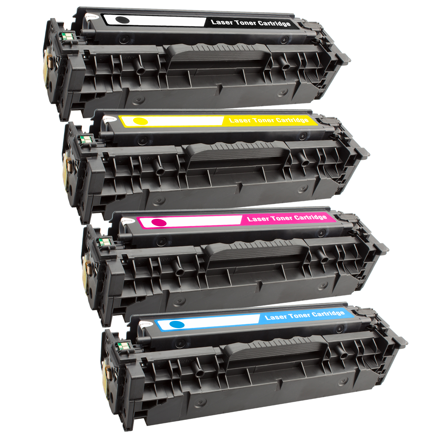 HP CC530A, CC531A, CC532A, CC533A Toner XXL kompatibel, 4er Farbset