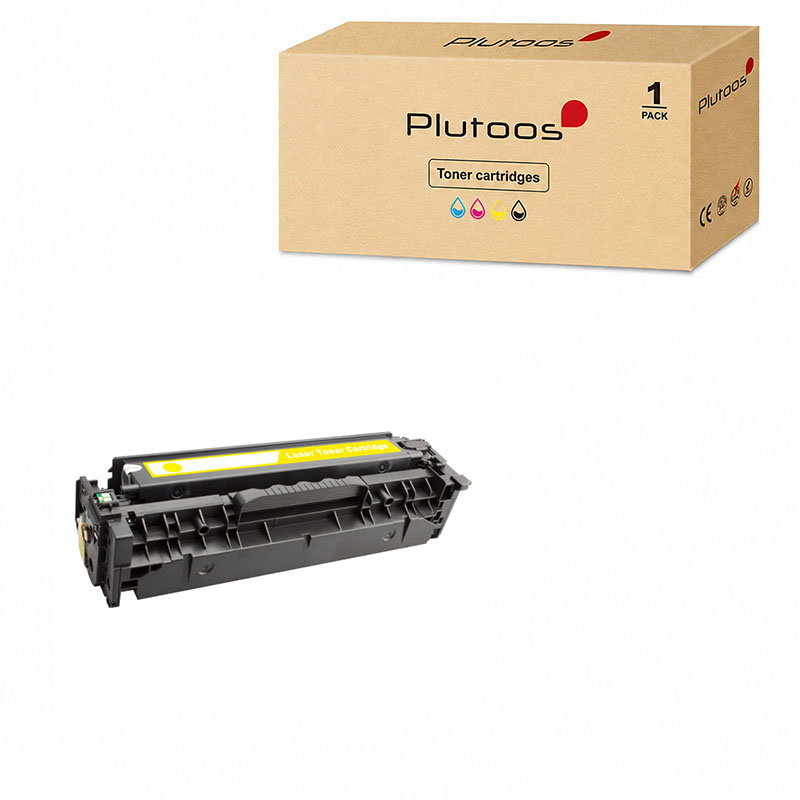 Plutoos 305A CE412A Toner Yellow with Chip – Compatible with HP M351 M375nw M451 M475 M451dn, ca. 2’600 pages