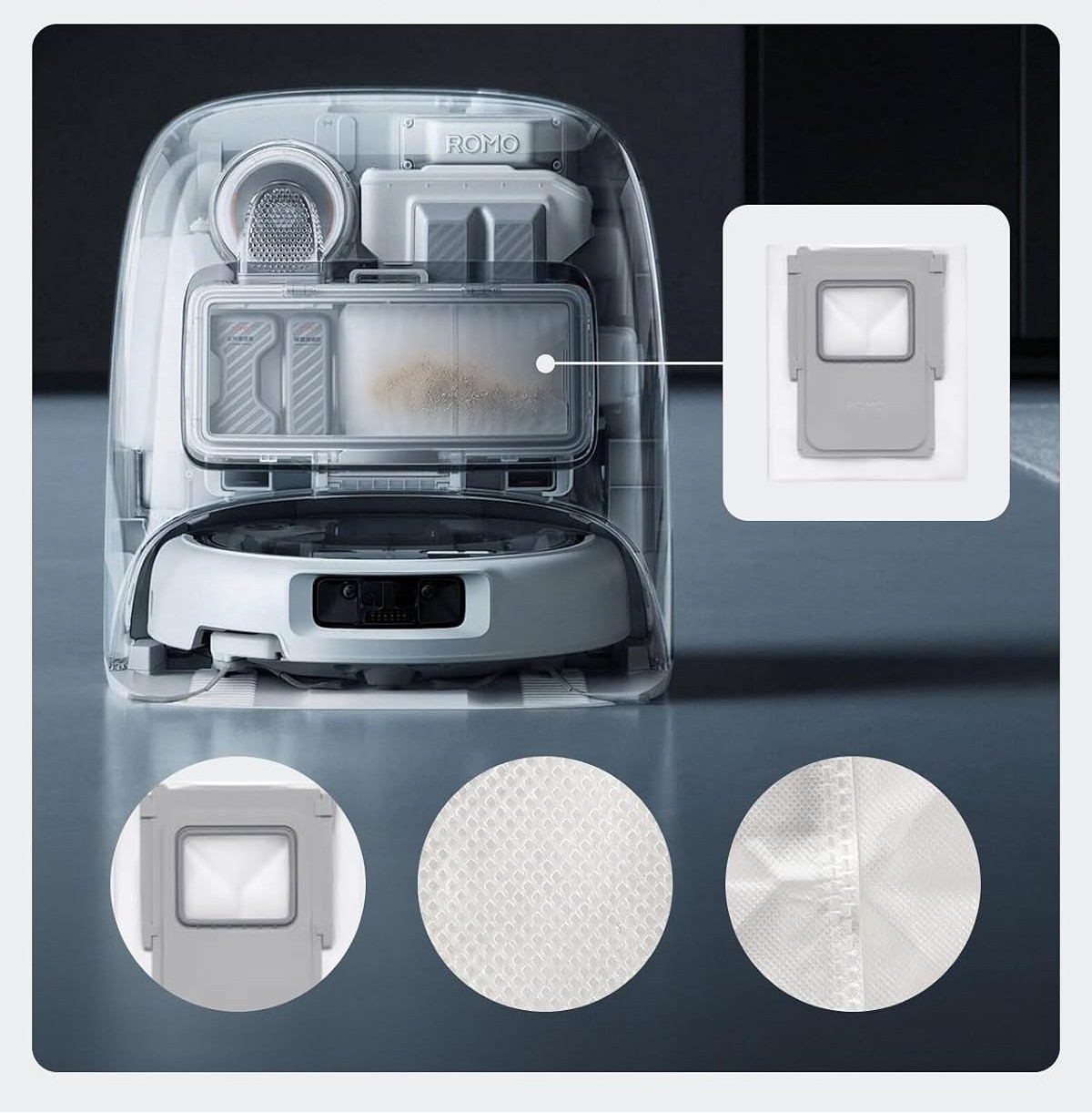 Plutoos Staubbeutel für DJI Romo A, Romo P & Romo S – 4-lagig, geruchshemmend, 4 Stück