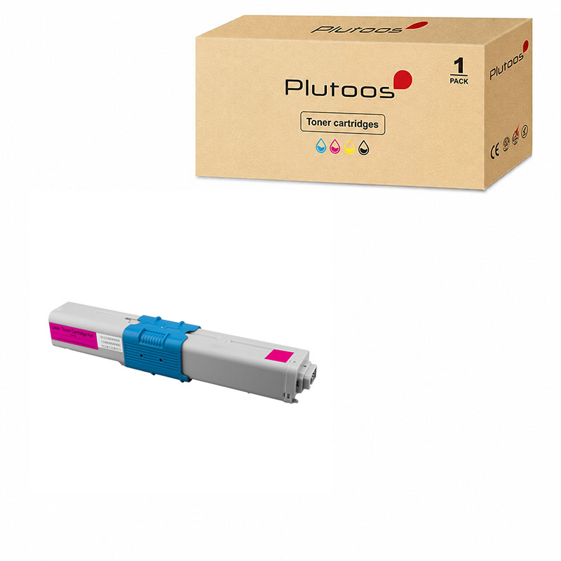 Plutoos C301/C321 Toner Magenta mit Chip – Kompatibel mit Oki C301/C321, Oki 44973534, 1500 Seiten