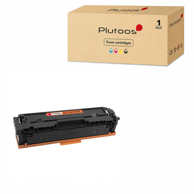 Plutoos 203X CF543X Toner Magenta with Chip – Compatible with HP M254dw M254nw M281fdn M281fdw, ca. 2’500 pages