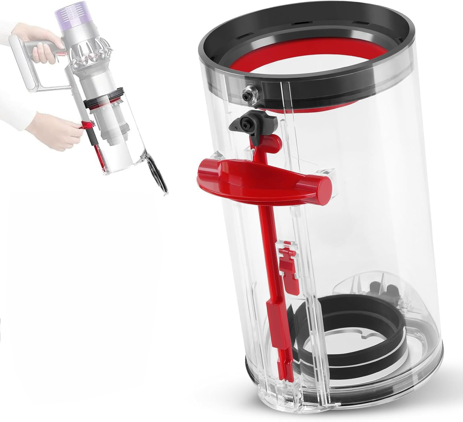 Plutoos Staubbehälter für Dyson V11 V15 SV14 SV15 SV22 – mit Dichtungsring, ersetzt 970013-02/-03
