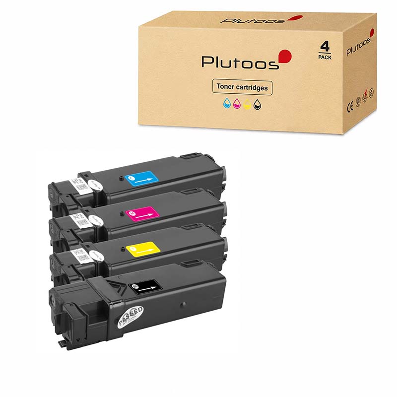 Plutoos 1320 Multipack – Compatible avec Dell 1320 Dell 593-10258 593-10259 593-10261 593-10260 pack de 4 BK+C+M+Y 8000 pages total