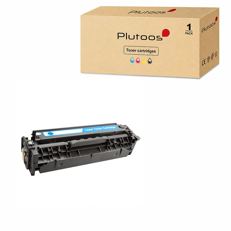 Plutoos 304A Toner Cyan mit Chip – Kompatibel mit HP 304A, HP CC531A, 2800 Seiten