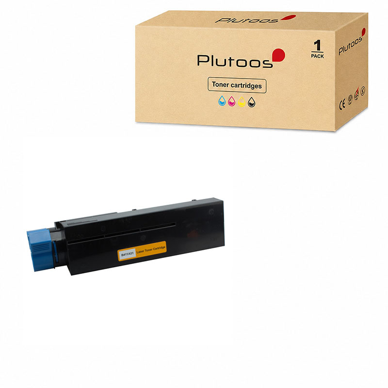 Plutoos B411 / B431 Toner Schwarz mit Chip – Kompatibel mit Oki B411 / B431, Oki 44574702, 3000 Seiten