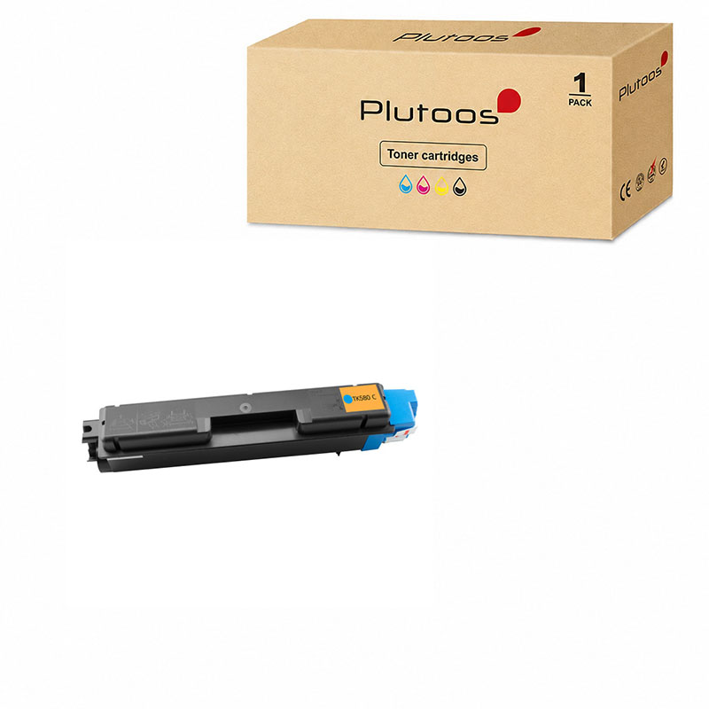 Plutoos TK-580 Toner Cyan with Chip – Compatible with Kyocera TK-580, 2800 pages