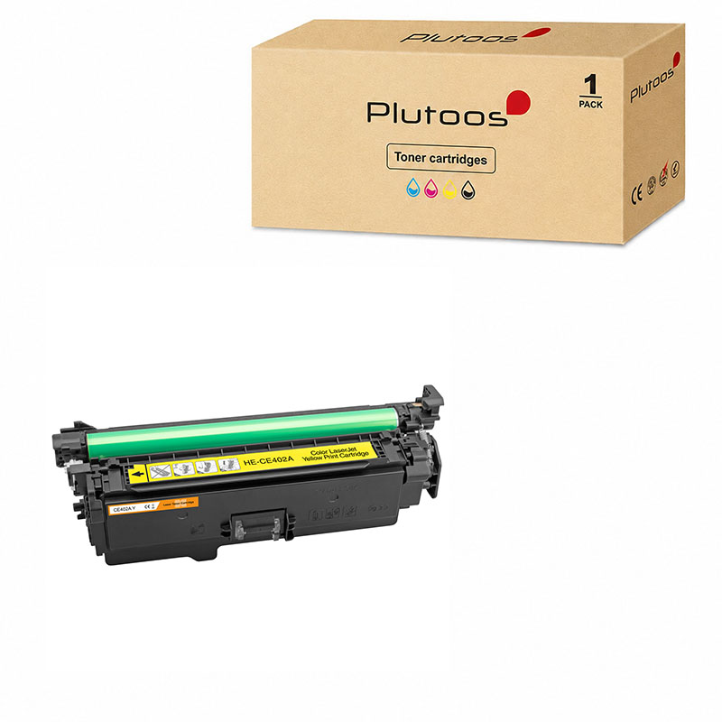 Plutoos 507A Toner Gelb mit Chip Kompatibel mit HP CE402A 6000 Seiten für HP LaserJet Enterprise 500 Color M551/M575 Serie