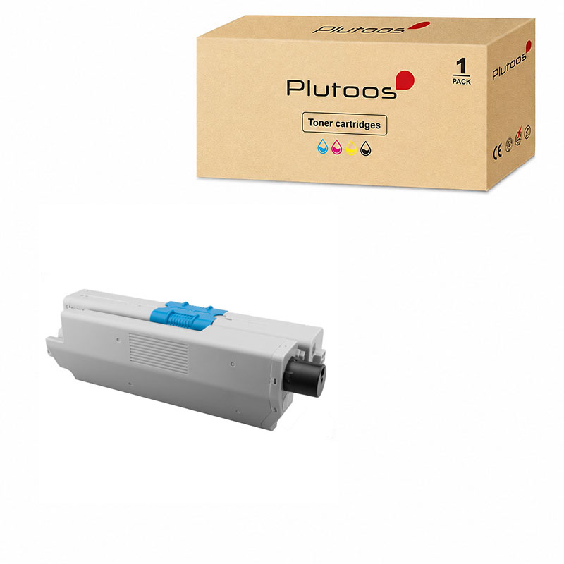 Plutoos C332 Toner Schwarz mit Chip – Kompatibel mit Oki C332, Oki 46508712, 3500 Seiten