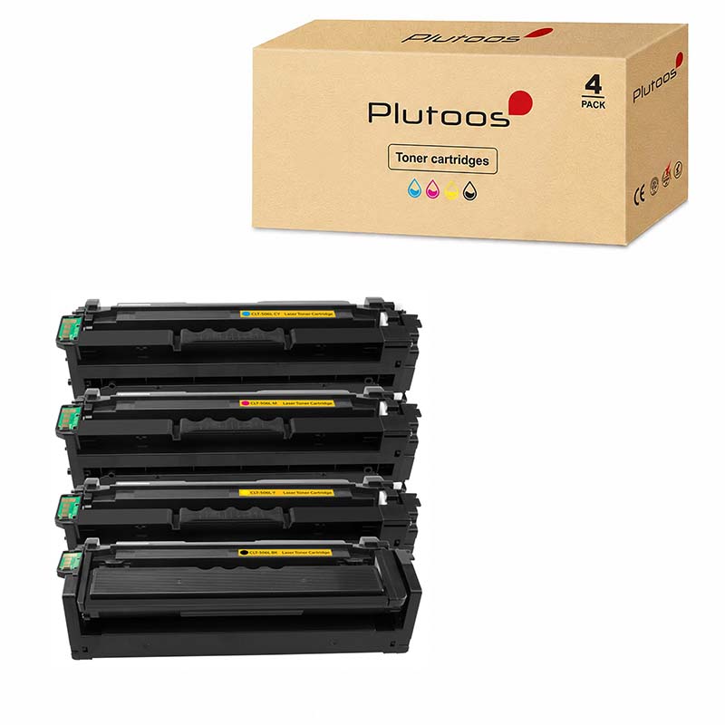 Plutoos CLT-506 Multipack – Kompatibel mit Samsung CLT506 Samsung CLT-K506L CLT-C506L CLT-M506L CLT-Y506L 4er-Set BCMY 16500 Seiten gesamt