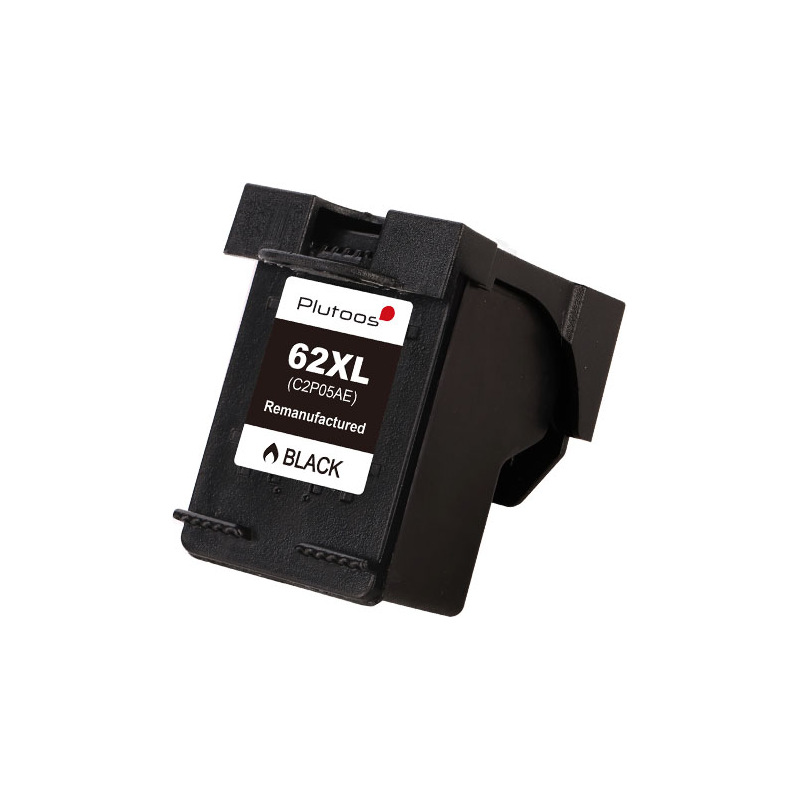 Plutoos 62XL Schwarz Tintenpatrone mit Chip Kompatibel mit HP 62 18 ml für Envy 5540 5640 OfficeJet 5740