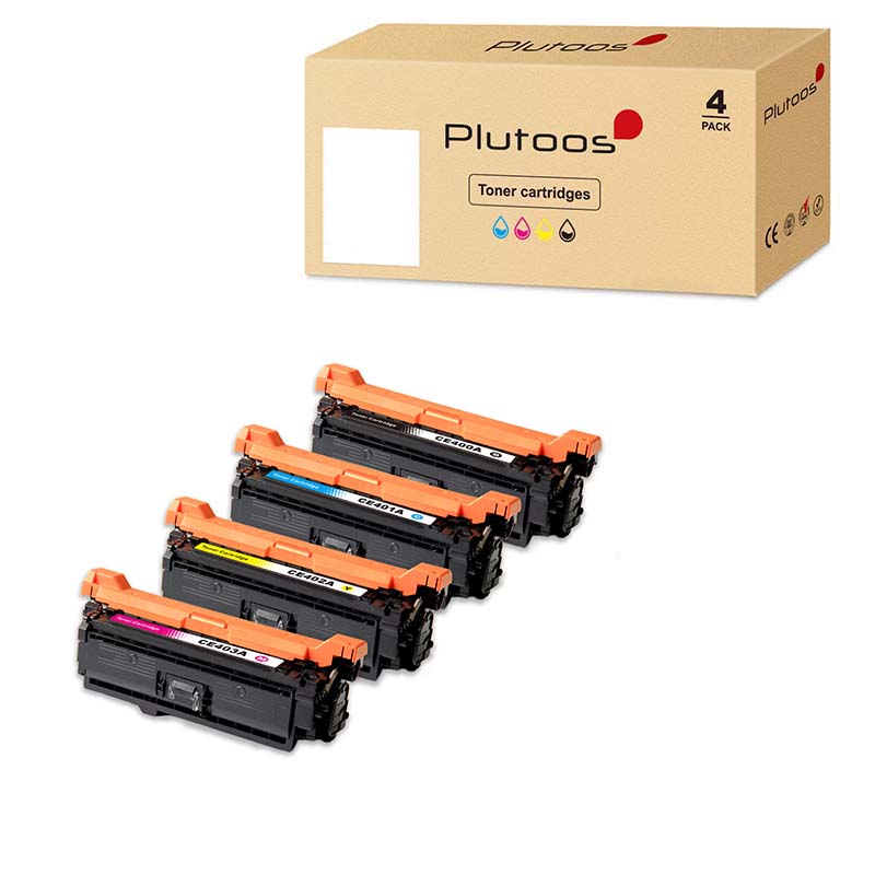 Plutoos 507 Multipack – Kompatibel mit HP 507, HP CE400X CE401A CE403A CE402A, 4er-Set BCMY, 29000 Seiten gesamt
