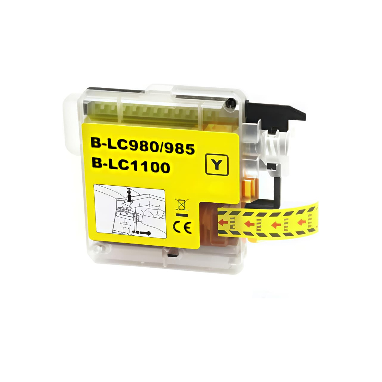 Plutoos LC-1100 Gelb Tintenpatrone mit Chip Kompatibel mit Brother LC-1100 12 ml für DCP-6690CW MFC-6490CW MFC-5890CN