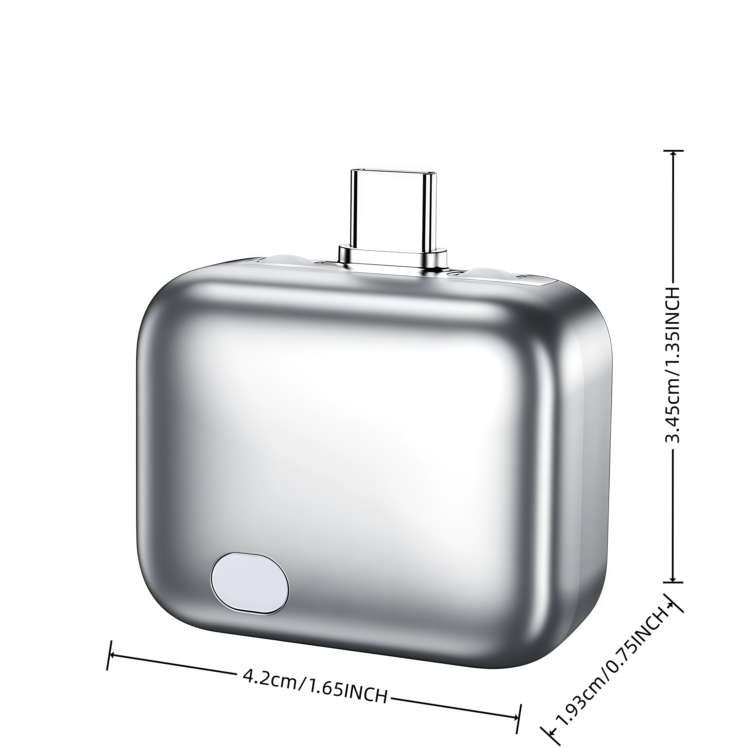 Plutoos USB-C Ladestopp-Adapter 140W – Auto-Abschaltung bei vollem Akku Akkuschutz Silbergrau