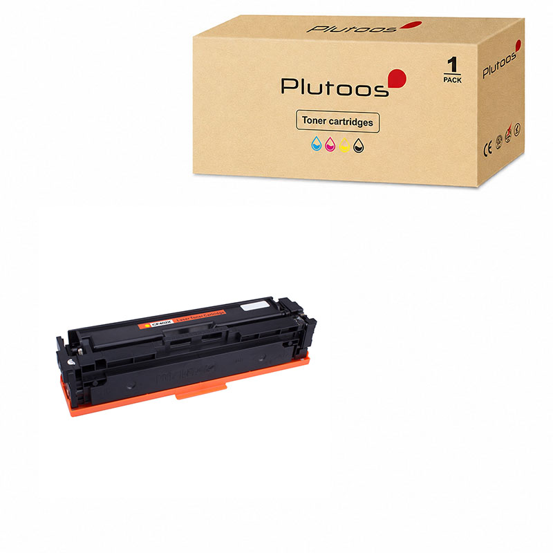 Plutoos 201X CF402X Toner Yellow with Chip – Compatible with HP M277dw M252dw M277n M252n, ca. 2’300 pages