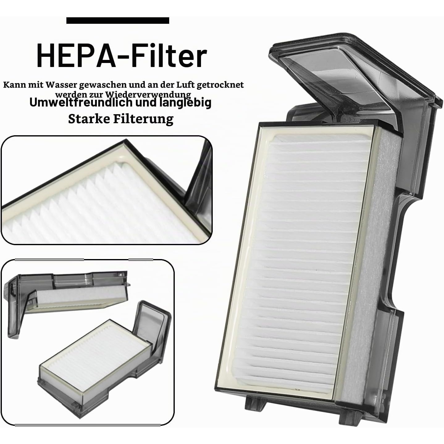 Plutoos 2 × HEPA-Filter für Dreame X60 Pro Ultra Complete