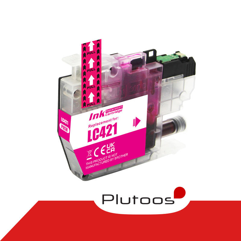 Plutoos LC-421 cartucce per stampanti magenta compatibili con Brother LC421