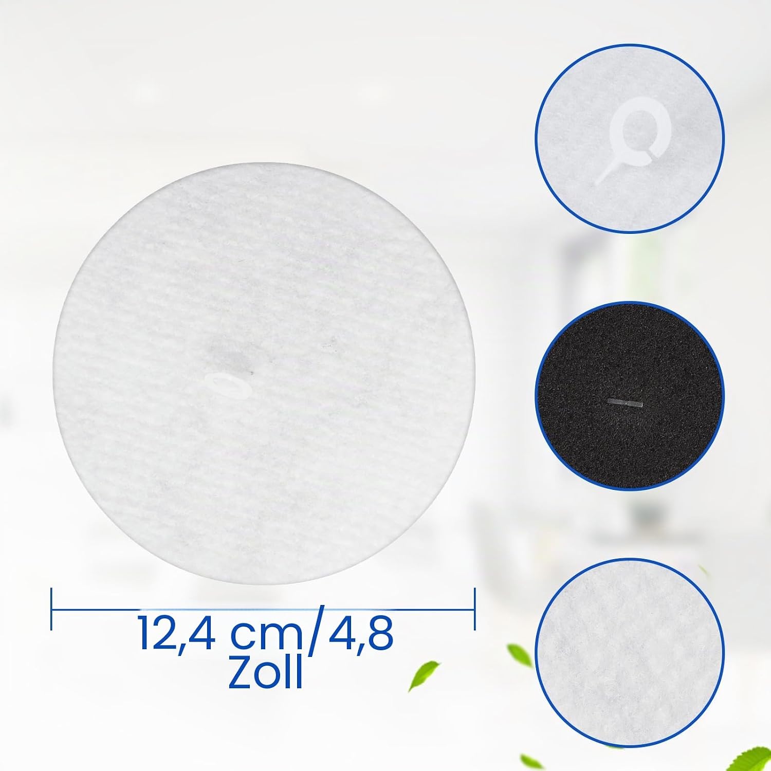 Plutoos Schwammfilter für ECOVACS Deebot X12 OmniCyclone, X12 Pro & T90 Pro Omni – waschbar, 2 Stück