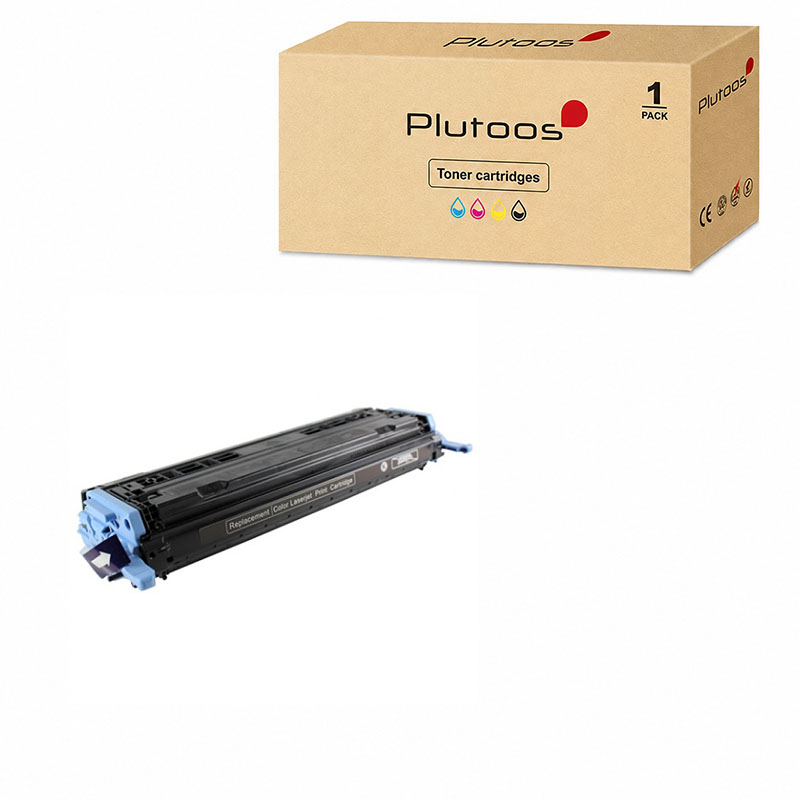 Plutoos 124A Q6000A Toner Black with Chip – Compatible with HP 2600n 2605dn 1600 CM1015, ca. 2’500 pages