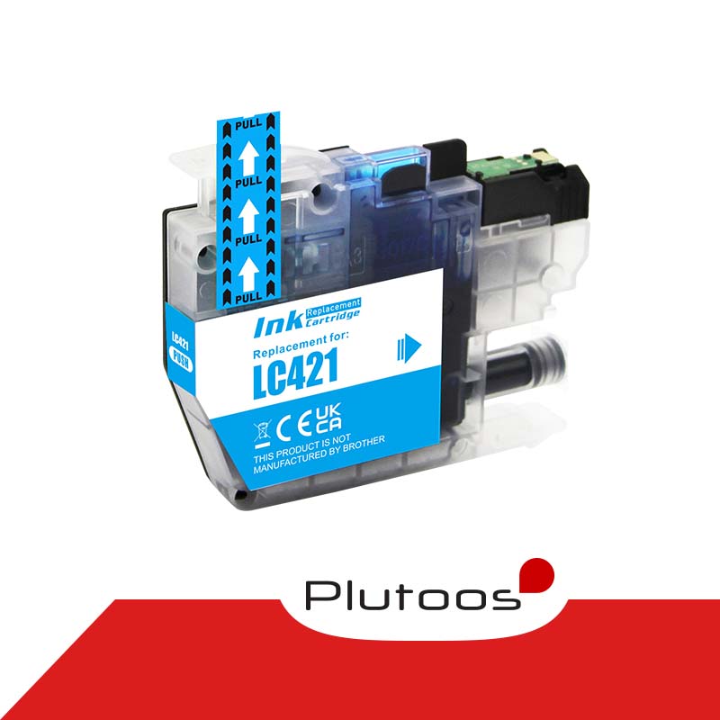 Plutoos LC-421 Cartucce per stampanti ciano compatibili con Brother LC421