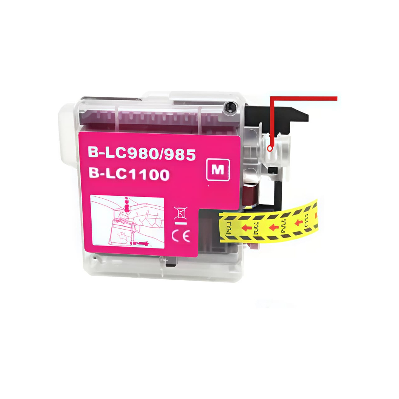 Plutoos LC-1100 Magenta Tintenpatrone mit Chip Kompatibel mit Brother LC-1100 12 ml für DCP-6690CW MFC-6490CW MFC-5890CN