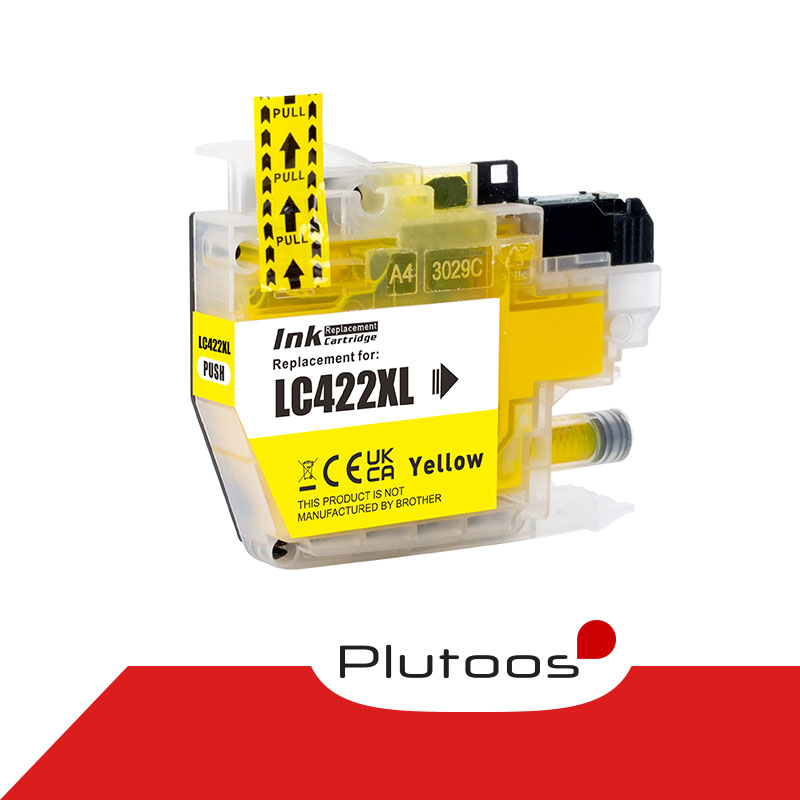 Plutoos LC-422XL Cartucce gialle compatibili con Brother LC422 XL