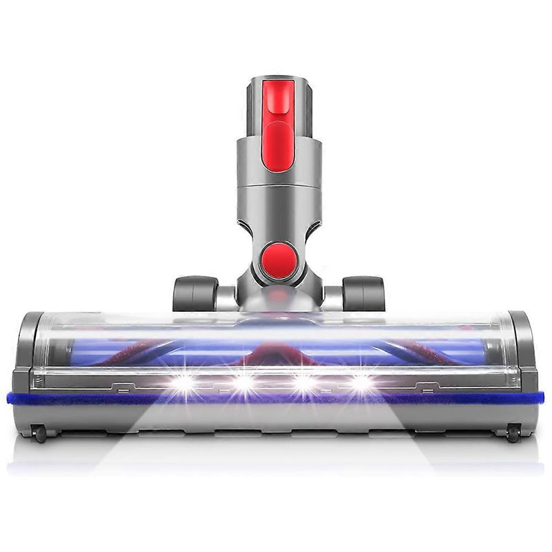 Plutoos Buerstenkopf fuer Dyson V7 V8 V10 V11 V15 Staubsauger mit Frontlichtern – fuer Kurzflor-Teppiche und Hartboeden