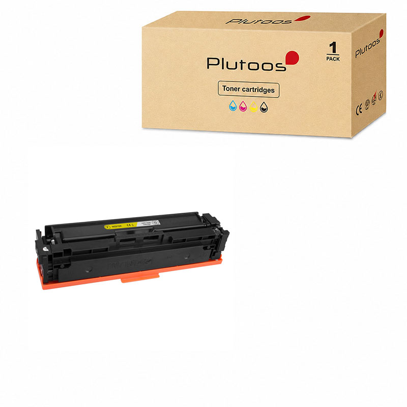 Plutoos 207X W2212X Toner Yellow with Chip – Compatible with HP M255dw M255nw M283fdn M283fdw, ca. 2’450 pages