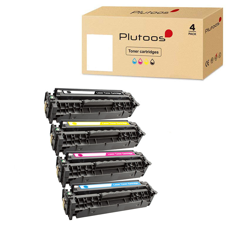 Plutoos 312 Multipack – Kompatibel mit HP 312, HP CF380X CF381A CF383A CF382A, 4er-Set BCMY, 12500 Seiten gesamt