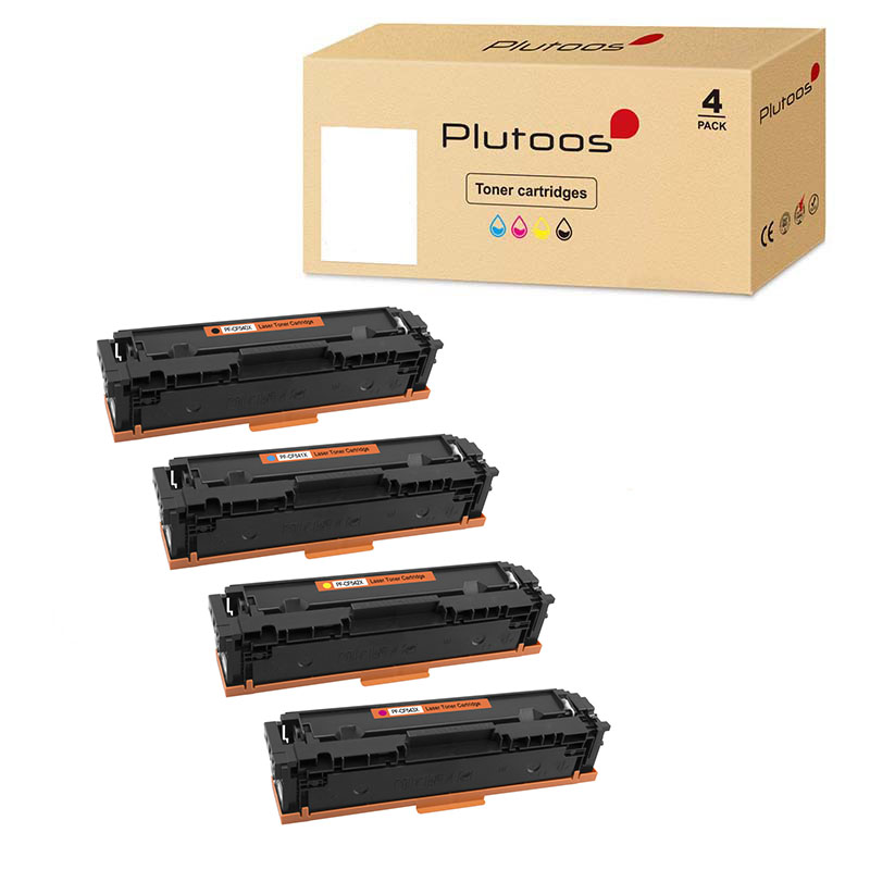 Plutoos 203 Multipack – Kompatibel mit HP 203, HP CF540X CF541X CF542X CF543X, 4er-Set BCMY, 10000 Seiten gesamt