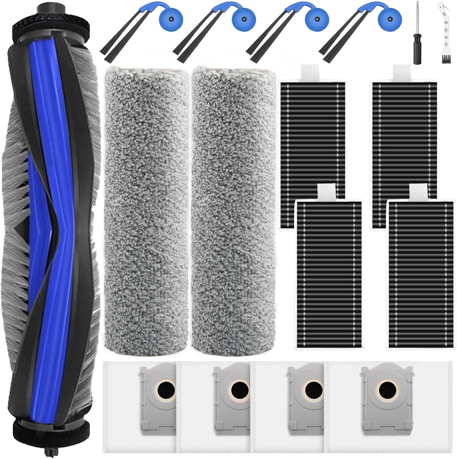 Plutoos 17-teiliges Zubehörset kompatibel zu ECOVACS DEEBOT X9 PRO OMNI X11 PRO OMNI T80S OMNI Saugroboter