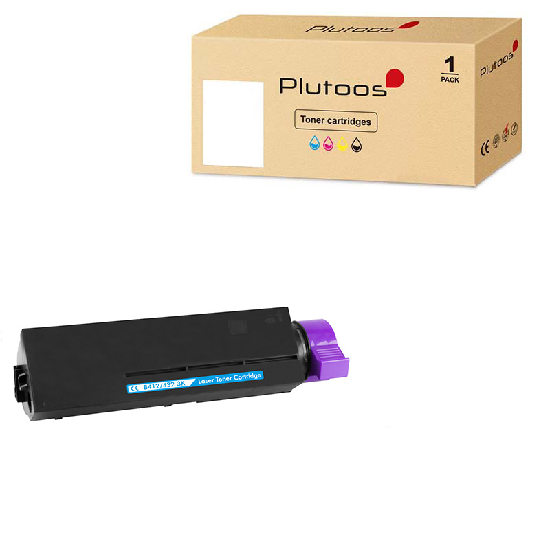 Plutoos B412 / B432 Toner Schwarz – Kompatibel mit Oki B412 / B432, Oki 45807106, 3000 Seiten
