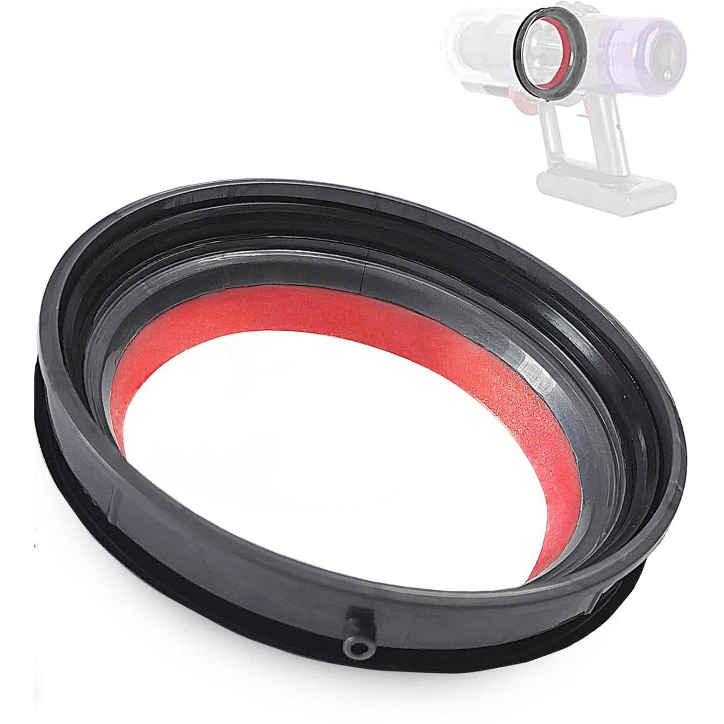 Plutoos Oberer Dichtungsring für Dyson V10 SV12 SV13 SV27 Staubbehälter – Gummi, Originalgrösse