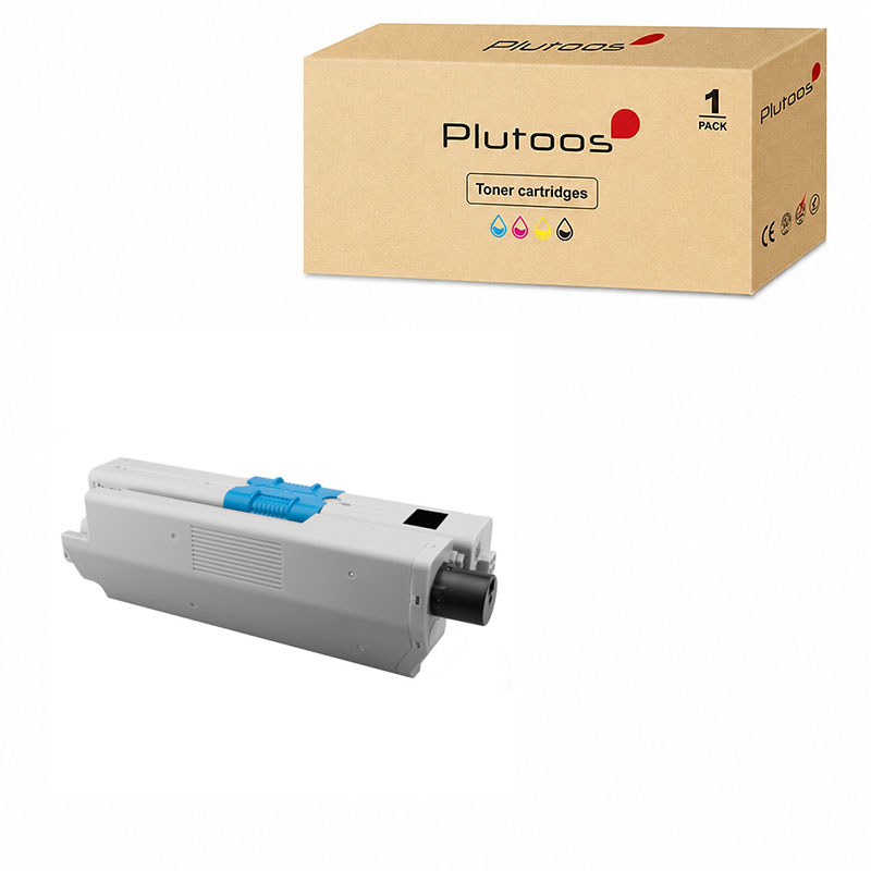 Plutoos C310 Toner Black with Chip – Compatible with Oki C310, Oki 44469803, 3500 pages
