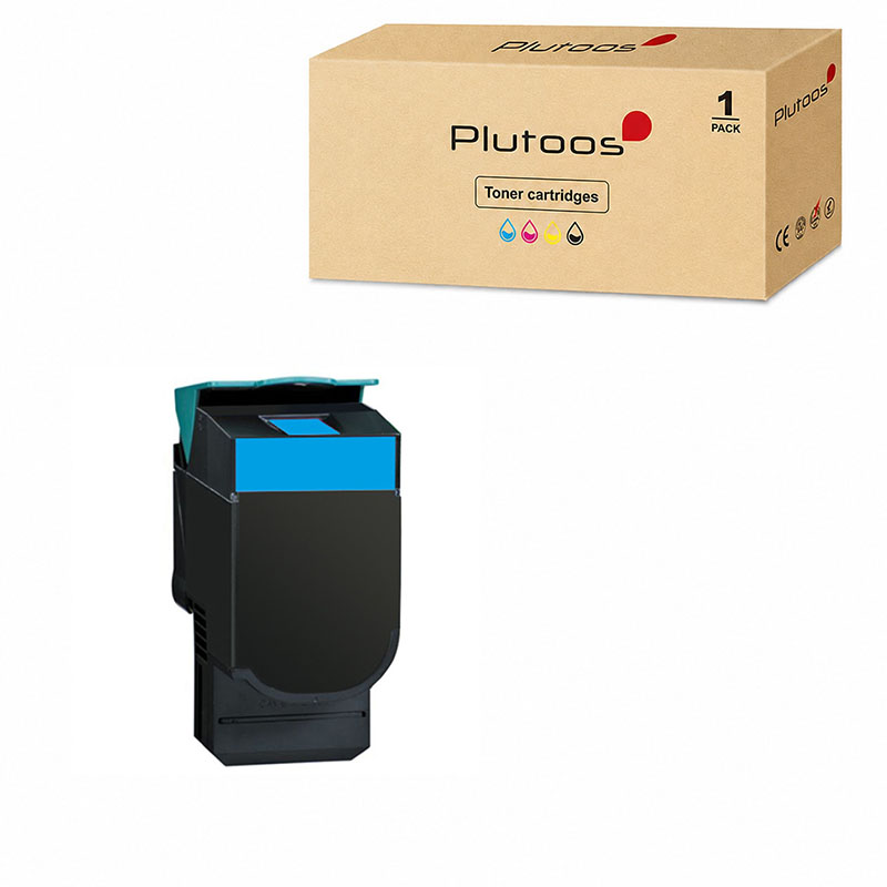 Plutoos CS310 Toner Cyan avec puce – Compatible avec Lexmark CS310, Lexmark 70C20K0, 3000 pages