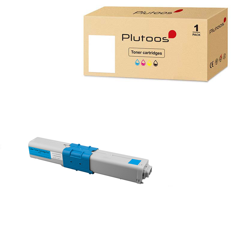 Plutoos C301/C321 Cyan Toner – Compatible with Oki C301/C321, Oki 44973535, 1500 Pages