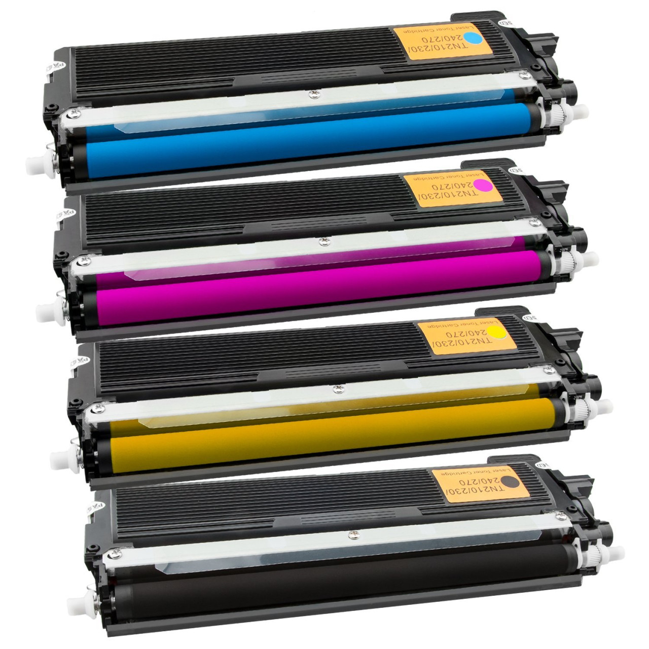 Plutoos TN-230 Toner Multipack 4-Pack BK+C+M+Y with Chip Compatible with Brother for HL-3040CN HL-3045CN HL-3070CW
