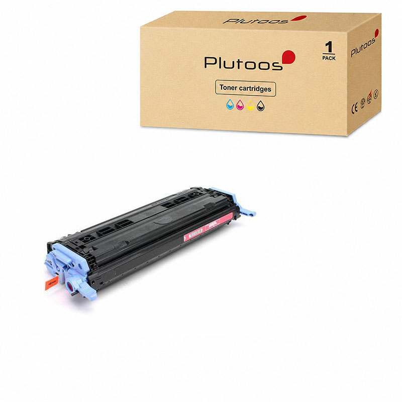 Plutoos 124A Q6003A Toner Magenta with Chip – Compatible with HP 2600n 2605dn 1600 CM1015, ca. 2’000 pages