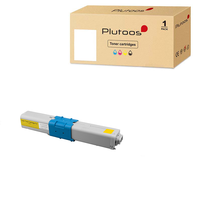Plutoos C301/C321 Yellow Toner – Compatible with Oki C301/C321, Oki 44973533, 1500 Pages