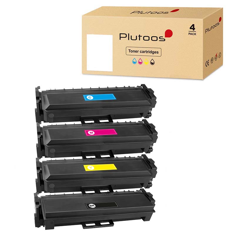 Plutoos 410X Multipack – Kompatibel mit HP 410X, HP CF410X CF411X CF413X CF412X, 4er-Set BCMY, 21500 Seiten gesamt