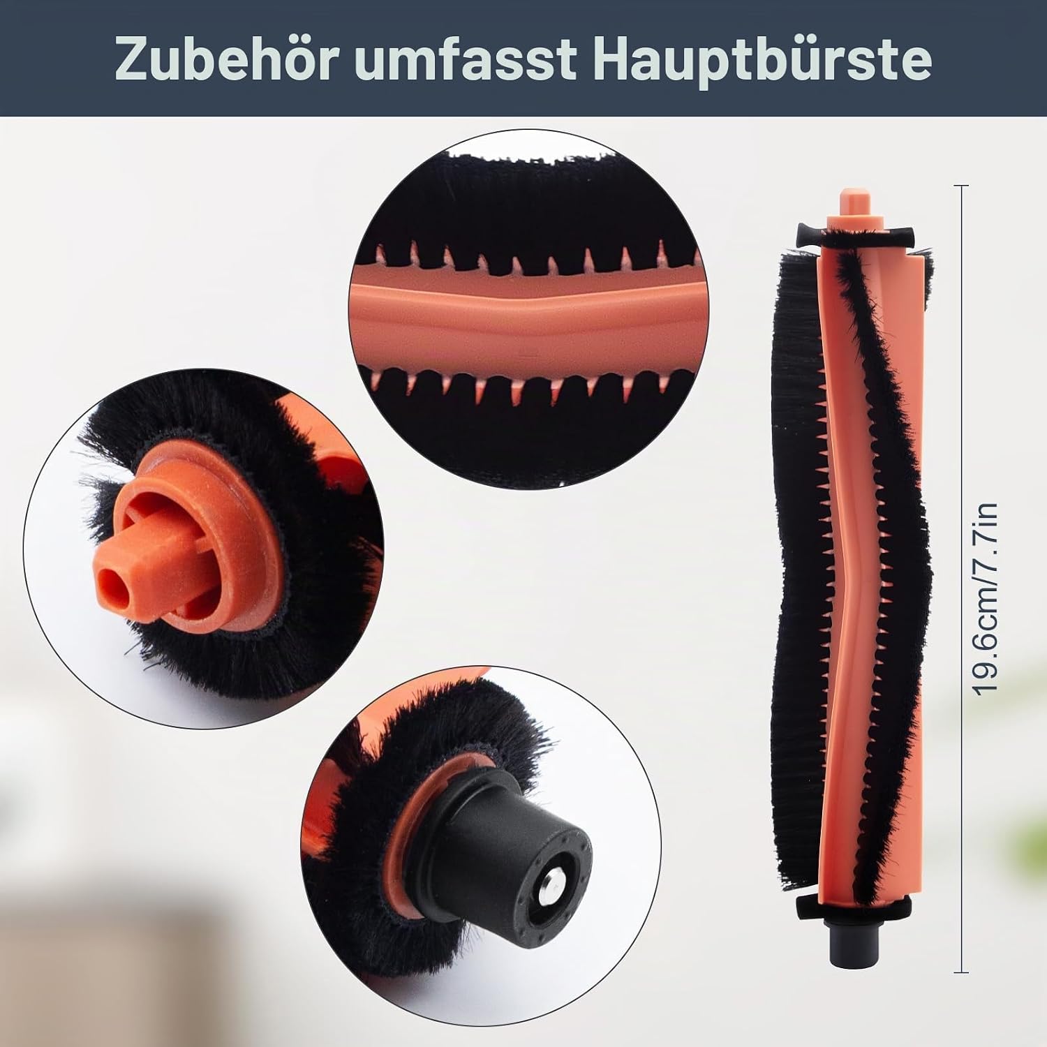 Plutoos Hauptbürste für Xiaomi H50, H50 Pro & Mijia 5C – Anti-Haar 3-in-1, 1 Stück