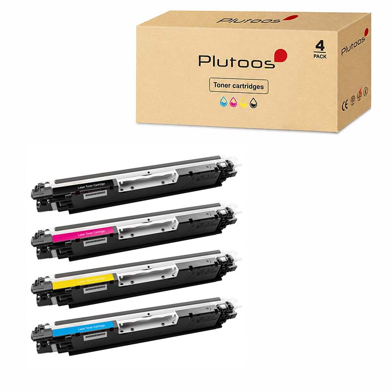 Plutoos 130A Multipack – Kompatibel mit HP 130A HP CF350A CF351A CF353A CF352A 4er-Set BCMY 4300 Seiten gesamt