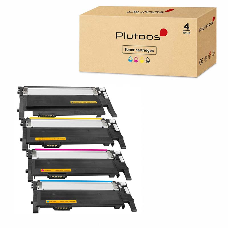 Plutoos CLT-406 Multipack – Kompatibel mit Samsung CLT406 Samsung CLT-K406S CLT-C406S CLT-M406S CLT-Y406S 4er-Set BCMY 4500 Seiten gesamt