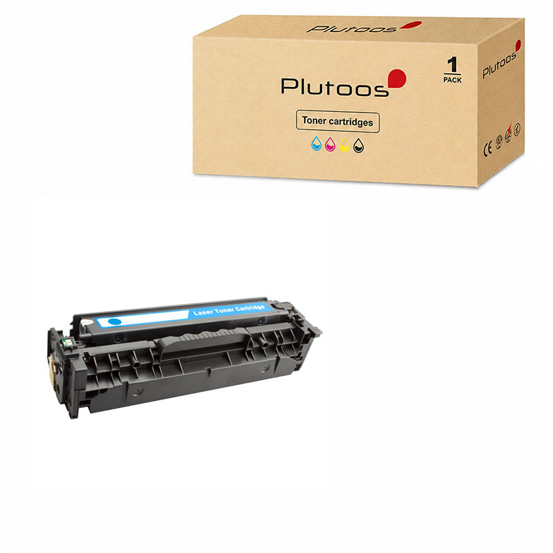 Plutoos 305A CE411A Toner Cyan with Chip – Compatible with HP M351 M375nw M451 M475 M451dn, ca. 2’600 pages
