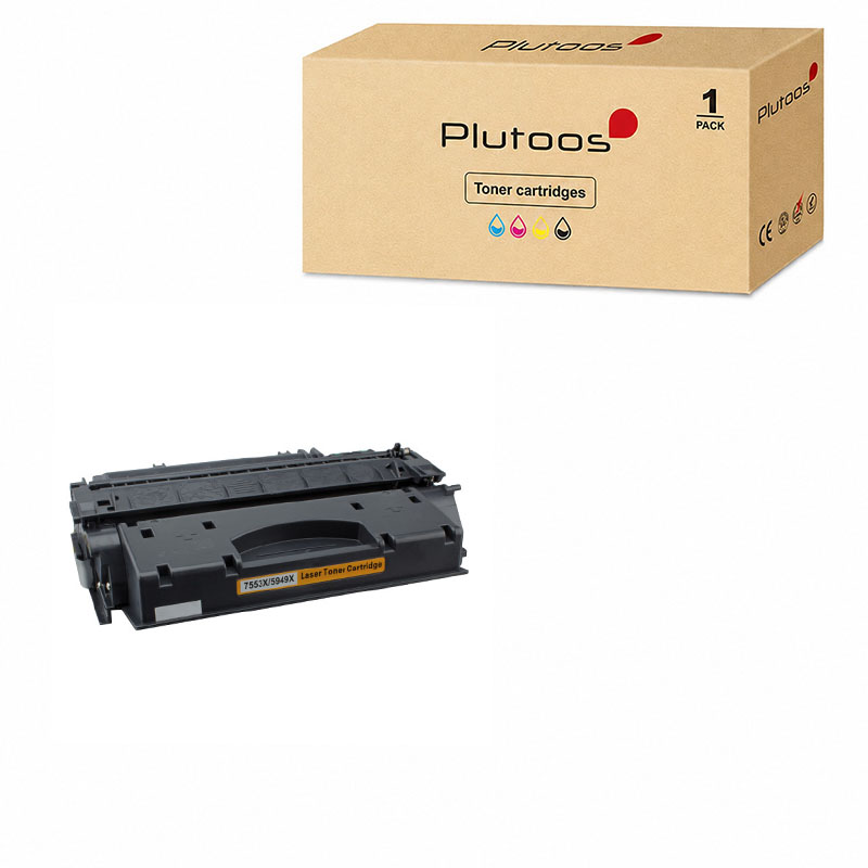 Plutoos 49X Toner Noir avec puce – Compatible avec HP 49X, HP Q5949X, 6000 pages