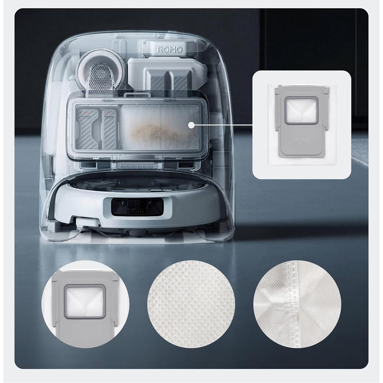 Plutoos Staubbeutel für DJI Romo A, Romo P & Romo S – 4-lagig, geruchshemmend, 4 Stück